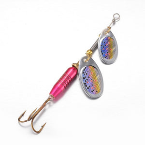 1 pcs Fishing Spoon Hard Bait Mepps Lure Artificial Jig Vissen Tackle Spinner Fishing Lures With Knife-edged Treble Hooks
