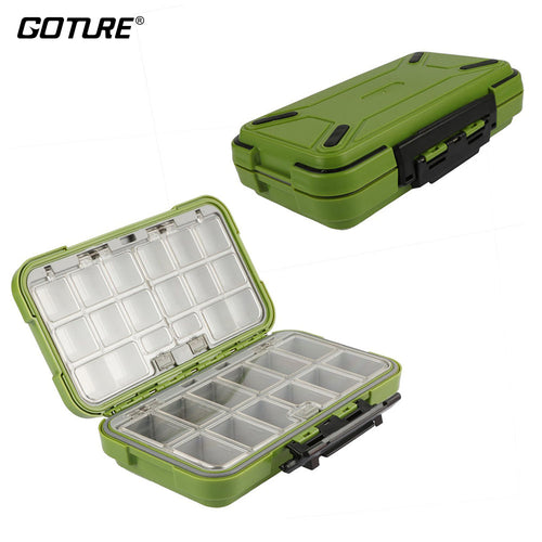 Goture New Design Fishing Tackle Boxes Double Layer 30 Compartments Lure Fishing Box S/M/L Fly Fishing Tackle Boxes Accessories