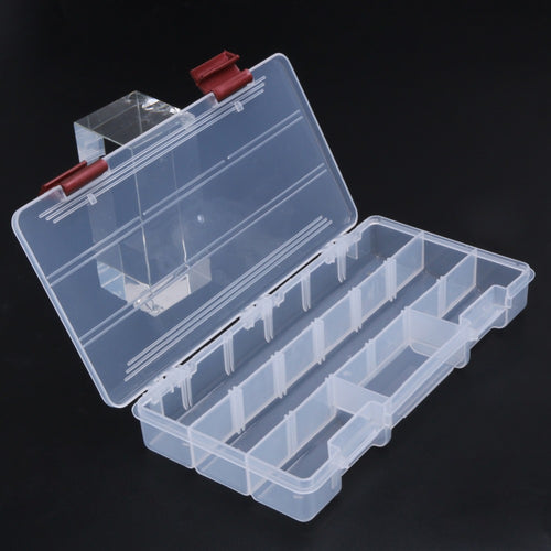 Durable 5 Compartments Transparent Visible Plastic Fishing Tackle Box Fishing Lure Storage Box Case Fish Tool  22.5*11.2*3.3cm