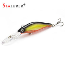 SEALURER 1Pcs  Laser  Wobblers Fishing Tackle 3D Eyes Sinking Minnow Fishing Lure Crankbait 6# hook