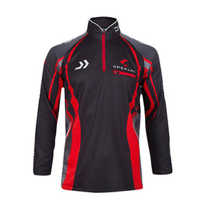 Brand fishing shirt outdoor sportswear Hiking fishing sun protection jersey Fishing Wear tackles Red white sports apparel