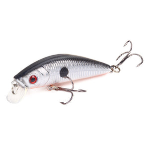 SEAPESCA Minnow Fishing Lure 70mm 8g 3D Eyes Crankbait Wobblers Artificial Plastic Hard Bait peche Fishing Tackle JK9