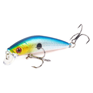 SEAPESCA Minnow Fishing Lure 70mm 8g 3D Eyes Crankbait Wobblers Artificial Plastic Hard Bait peche Fishing Tackle JK9