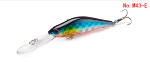 SEALURER 1Pcs  Laser  Wobblers Fishing Tackle 3D Eyes Sinking Minnow Fishing Lure Crankbait 6# hook