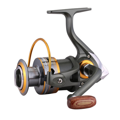 Hot metal Fishing Reel 11BB 1000 - 7000 series spinning reel for feeder fishing Wood handle fishing wheel pesca