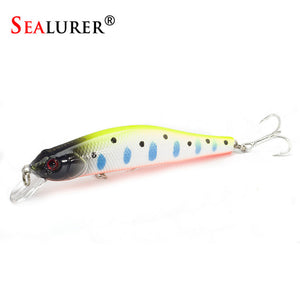 SEALURER Boxed  Fishing lures  Minnow   High Quality Tackle  100mm  11.7g  Wobblers Crankbait  with 6#  Hooks 3D Eyes