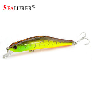 SEALURER Boxed  Fishing lures  Minnow   High Quality Tackle  100mm  11.7g  Wobblers Crankbait  with 6#  Hooks 3D Eyes