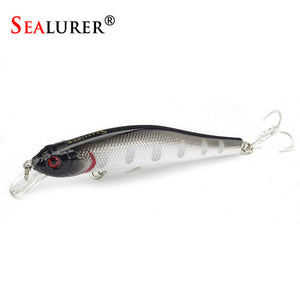 SEALURER Boxed  Fishing lures  Minnow   High Quality Tackle  100mm  11.7g  Wobblers Crankbait  with 6#  Hooks 3D Eyes