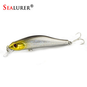 SEALURER Boxed  Fishing lures  Minnow   High Quality Tackle  100mm  11.7g  Wobblers Crankbait  with 6#  Hooks 3D Eyes