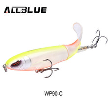 ALLBLUE Whopper Popper 9cm/11cm/13cm Topwater Fishing Lure Artificial Bait Hard Plopper Soft Rotating Tail Fishing Tackle Geer