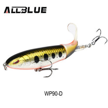 ALLBLUE Whopper Popper 9cm/11cm/13cm Topwater Fishing Lure Artificial Bait Hard Plopper Soft Rotating Tail Fishing Tackle Geer