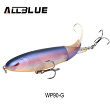 ALLBLUE Whopper Popper 9cm/11cm/13cm Topwater Fishing Lure Artificial Bait Hard Plopper Soft Rotating Tail Fishing Tackle Geer