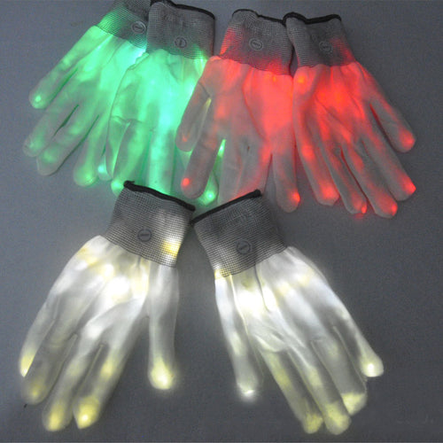 Adults Outdoor Camping Flashlight  LED Light  Fishing  Optical Fiber Luminous Gloves Glowing Riding At Night Magic  Apparel